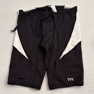 TYR black and white competition swim jammers